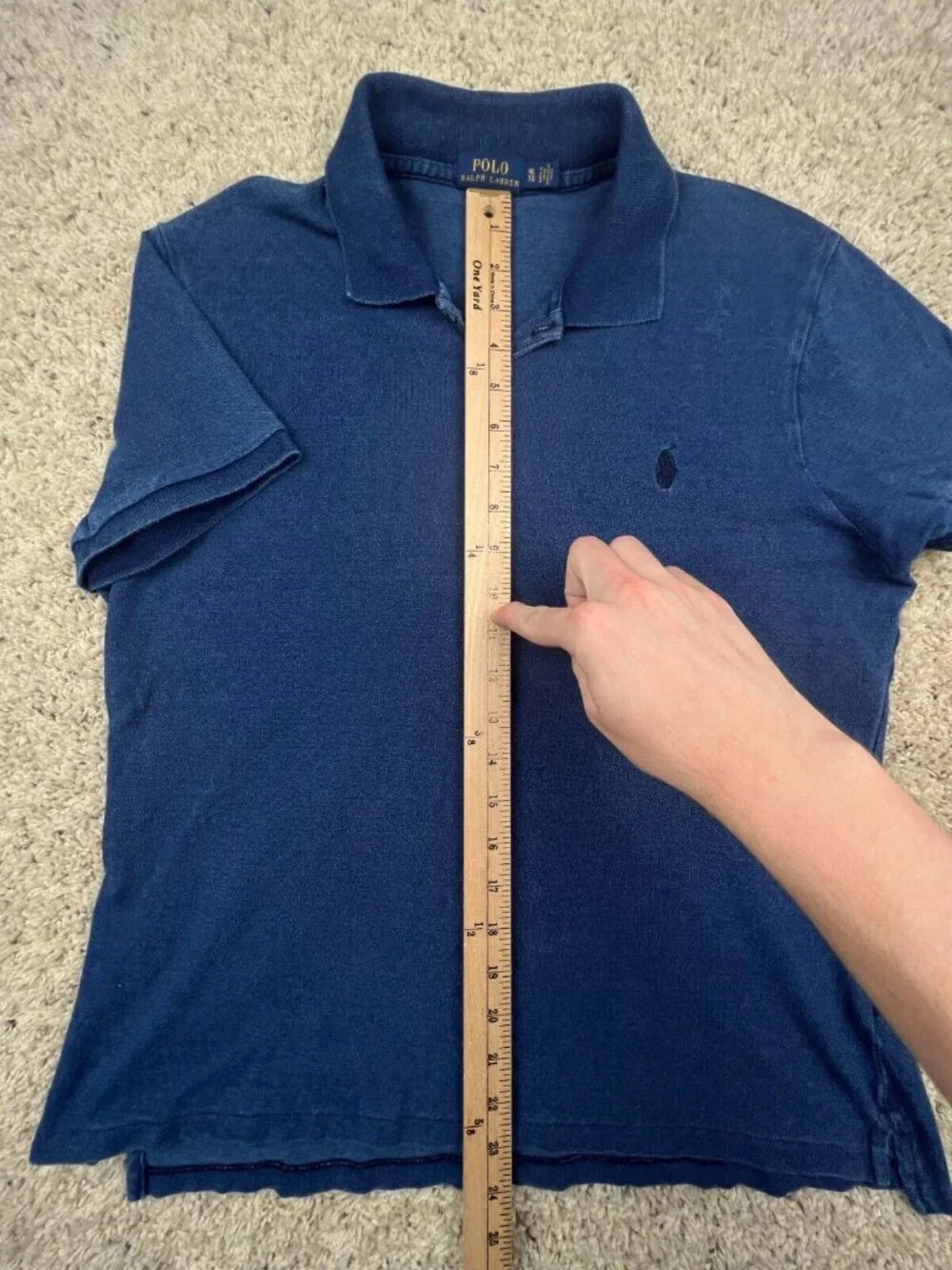 Polo Ralph Lauren Polo Shirt Blue Slim Fit Mens XL Pony Logo Short Sleeve